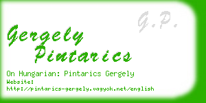 gergely pintarics business card